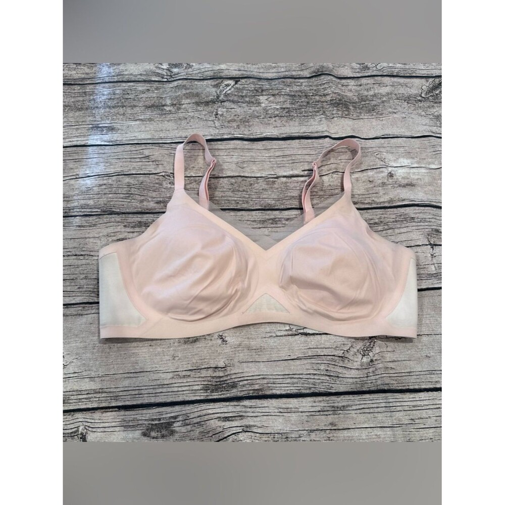 Honeylove Soft Light Pink Wireless Crossover Bra Size XL